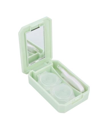 Contact Lens Box Good Sealing Effect Avoid Harmful Substances Getting Into Eyes Contact Lens Holder Box for Work for Travel for Home for Outdoors(Avocado)