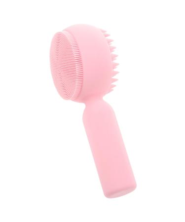 Angoily Silicone Face Brush Face Exfoliator Face Scruber Exfoliate for Face Scrubber Facial Exfoliator Silicone Face Scrubber for Women 3d Manual Cleansing Brush Pink Silica Gel