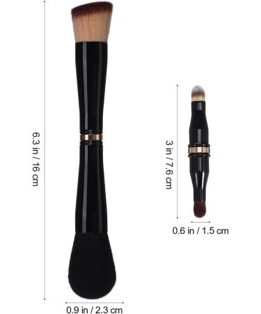 PATKAW 4 in 1 Makeup Brush Set Travel Double Ended Foundation Powder Makeup Brush Eyeshadow Face Concealer Brush for Blending Liquid Sunscreen Blush or Powder Cosmetics - Buy Online on GoSupps.com