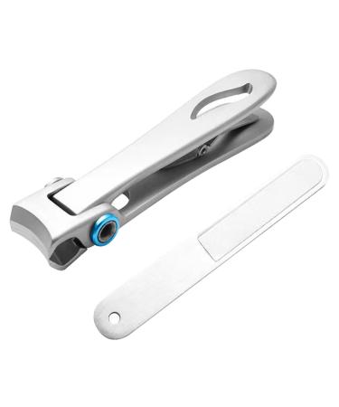 Vbnuyhim Nail Clippers with File Nail Clippers Set Nail Clippers | Heavy Duty Stainless Steel Nail Clippers with Nail File for Stunning Nails Silver