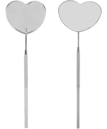 Heart Shaped Lash Mirror - Professional Portable Stainless Steel Eyelash Mirror for Lash Extensions - International Shipping - Buy Online on GoSupps.com