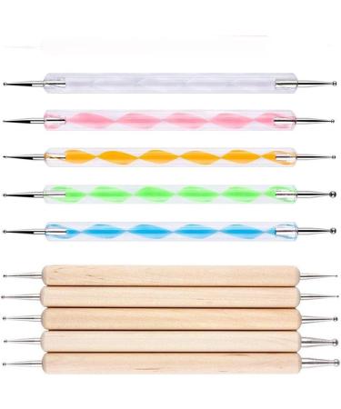 Dajidafu 1 Set Dotting Tools Two Ways Drawing Painting Carving Set DIY Design Manicure Tools Freehand Embossing Point Drill Pen - Buy Online on GoSupps.com