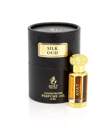 AYAT PERFUMES Perfume Extract 12ml | Pretty Bottle Packaged in an Elegant Box | Alcohol-Free Unisex Attar | Long Lasting Fragrance Oil | Arabian scent Made Designed in Dubai (Oud Silk)