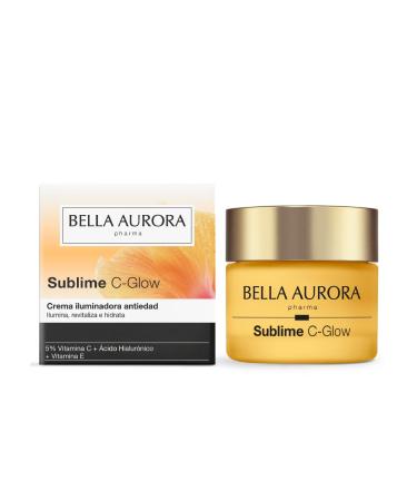 BELLA AURORA Bella Aurora Sublime C-Glow Anti-Aging Cream with Stabilized Vitamin C Hyaluronic Acid and Sea Extract brightens revitalizes and hydrates dull skin all skin types 50 ml