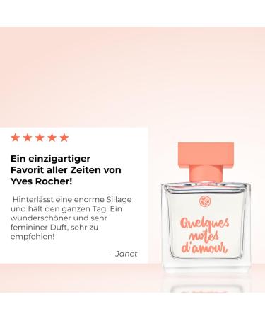 Yves Rocher Eau de Parfum Quelques Notes d Amour 50 ml. / 1.6 fl.oz. - Buy Online on GoSupps.com