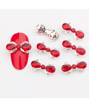 10pcs 3D Nail Art Crystal Rhinestone Bow Big Gems Charms for Nail Art Decoration Jewelry Sparkle Craft DIY Beads (#3032 10pcs)