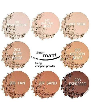 AQUAPURITY PHOERA Sheer Matte Compact Powder - Long-Lasting Makeup Fixer (203 NUDE) - Buy Online on GoSupps.com