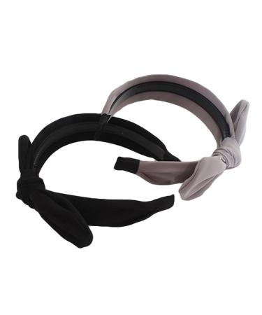 Qiabao Womens Black Bow Tie Hair Band Headbands with Teeth - Stylish Hair Accessories - Buy Online on GoSupps.com