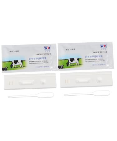 GLEAVI 2 Pcs Pregnant Tester Pregnancy Test Strip for Cow Sheep Pregnancy Test Strip Farm Animal Plastic Whitex2pcs 13X6.2X1cmx2pcs