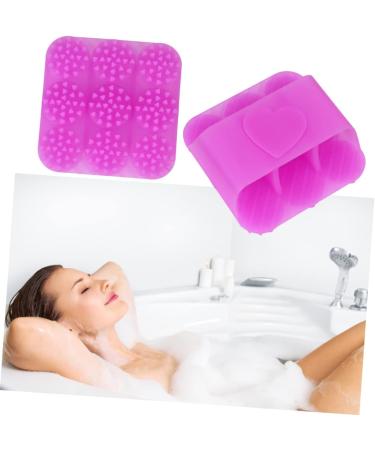 Buy Healvian 2pcs Bath Cleaning Brush Set - Purple Tub Scrubber & Massage Brush for Ultimate Relaxation - Buy Online on GoSupps.com