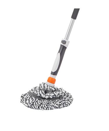 Superio Twist Mop Self Wringing Mop with Scrubber Microfiber Mop for Hardwood, Tile, Laminate Floors Commercial/Industrial Use.-Grey Full Mop - Buy Online on GoSupps.com