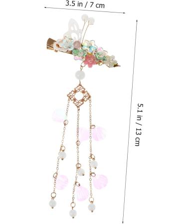 Angoily 3 Pairs Butterfly Hair Clip Chinese Hair Sticks Retro Hair Chopstick Hair Barrettes for Women Floral Hair Accessories Antique Tassel Hair Barrette Girls Hanfu Metal Walk Miss - Buy Online on GoSupps.com