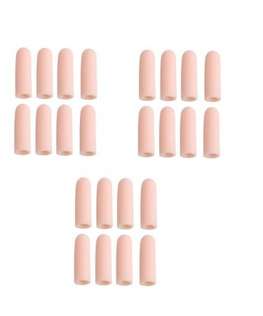 Gel Finger Cots 24 Pcs Toe Covers Toe Caps Toe Sleeve Thumb Protector Pain Set Protective Case C01 Protective Gear Beige Invisible Finger Sleeves Silicone Finger Protectors Beigex3pcs 8Pcsx3pcs