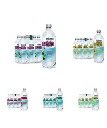 High C functional water bundle from 6 x 750ml antiox water cassis mint + energy water orange maracuja + immune water lime ginger + mind water watermelon cucumber + boost water raspberry