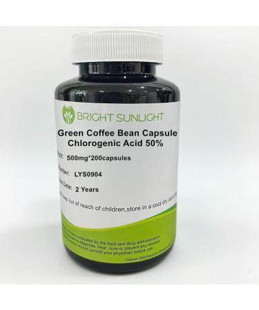 Bright sunlight Green Coffee Bean Extract Capsule 500mg*200capsules Chlorogenic Acid 50%