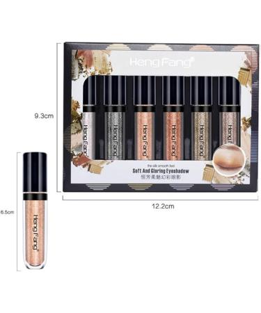 Eyeshadow - 6 Colors Liquid Eyeshadow Set | Waterproof Sparkly Eye for Women Girls Colorful Eyeliner Makeup Tool A:1-6# - Buy Online on GoSupps.com