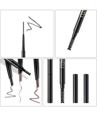SOESFOUFU 2 1 Eyebrow Makeup Tools Thin Eyebrow Pencils Eyebrow Filler Lock Cylinder Wooden Door To Rotate 1 count (Pack of 1) Brown - Buy Online on GoSupps.com