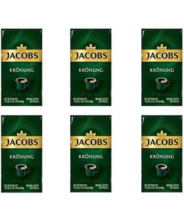 Jacobs Kronung Ground Coffee 500 Gram, 1.76 Ounce (Pack of 6) Coffee 1.1 Pound (Pack of 6)