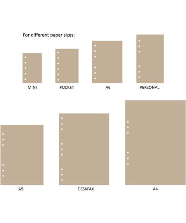 Bira Craft Adjustable 6 Hole Punch  Off White  8 Sheet Capacity  Mini/Pocket A3/ A4 / A5 / A6 / Agenda/Personal/Deskfax  Performance Guaranteed - Buy Online on GoSupps.com