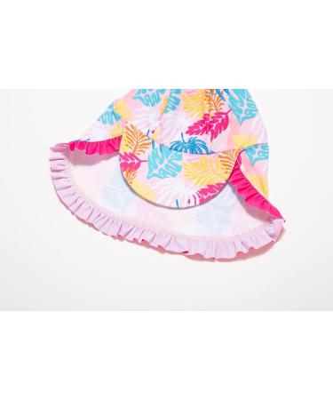 BONVERANO Baby Girls Swimsuit UPF 50+ Long-Sleeve Zipper One Piece - 9-12 Months, Colorful Leaf - Buy Online on GoSupps.com