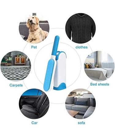 All-in-One Pet Hair Remover Brush - Eco-Friendly & Reusable for Dogs & Cats | Double-Sided Hair Removal Tool - Blue - Buy Online on GoSupps.com