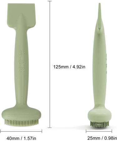 SILICONE FACIAL MUD APPLICATOR BRUSH DUAL HEAD LOTION SPATULA SCOOP FOR FACE CLEANING SKINCARE TOOL - Buy Online on GoSupps.com