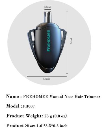 FREHOMEE Premium Nose Hair Cutter - No Battery Required Waterproof Stainless Steel Trimmer for Men & Women - Upgrade Instructions Included - Buy Online on GoSupps.com