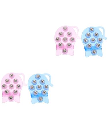 Minkissy massager with nine pearls leg roller self-massage roller for neck handrails massage devices for feet nine pearls hand massager body-pom rollball 2 sets
