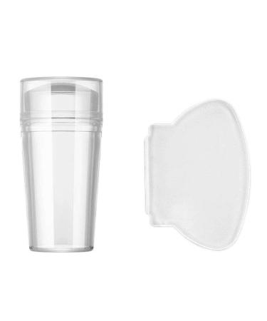 ANCLLO Nail Art Stamper Clear Silicone Stamping Jelly with Scraper Transparent Visible Body No Different for DIY Nail