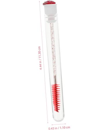 Housoutil 10pcs Diamond Mascara Brush Eye Liner Tube Lash Spoolie Lash Cleansing Eyelash Cream 11.3x1.1cm Red - Buy Online on GoSupps.com