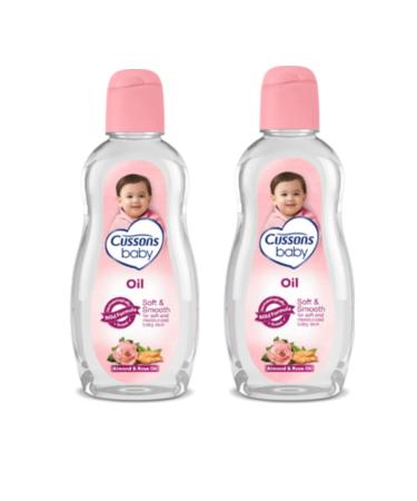 Sense Aroma Soft & Smooth oil Cussons Baby Oil 200ml (2 pink bottles) easily absorbed into the skin  nourish and moisturize your baby's skin has a soothing scent