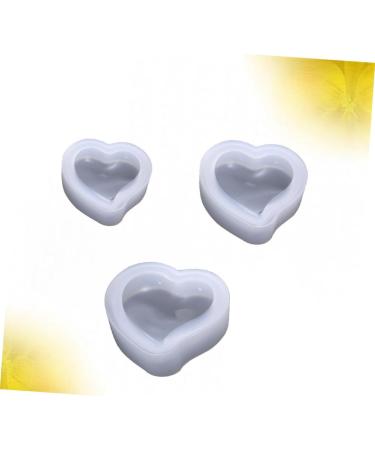 3pcs Silicone Molds Heart Silicone Casting Art Molds Japanese Cute Serving Plate Epoxy Jewelry Molds Crystal Drop Mold Jewelry Making Mold Cake Mold Accessories White M White - Buy Online on GoSupps.com