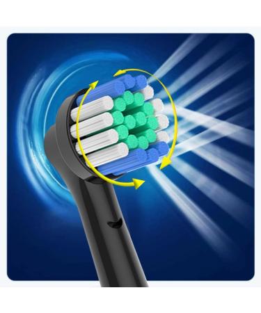 16 Pack Precision Replacement Brush Heads - Oral B Braun Compatible Electric Toothbrush (8 White & 8 Black) - Buy Online on GoSupps.com