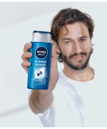 Nivea Men Strong Power Shampoo - Silicone-Free Microplastic-Free Marine Minerals pH-Optimized (250 ml) - Best Hair Care for Men - Buy Online on GoSupps.com