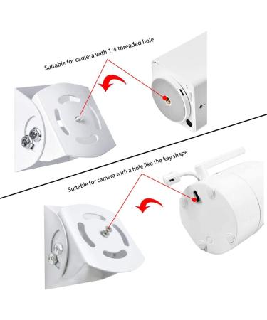 2 Pack Adjustable Angle Baby Monitor Wall Mount for Motorola, Arlo, Infant Optics DXR-8 - Easy Installation, Perfect Angle (Camera Not Included) - Buy Online on GoSupps.com