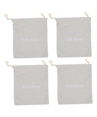 BIUDECO 4pcs Hair Dryer Storage Bag Hair Dryer Receive Bag Drawstring Hair Dryer Bags Portable Bags Cloth Bag Cosmetic Bags Hair Dryer Travel Bag Hair Blower Bag Hair Dryer Organizer Bag 33.00X30.00X0.50CM Light Grey