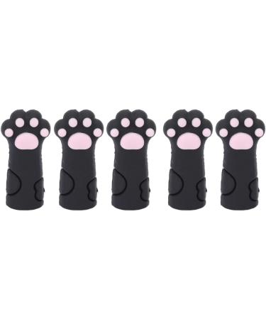 Silicone Cuticle Protector Lightweight Prevents Abrasion Cat Paw Cuticle Scissor Protector for Toe Nail Manicure Tools (Black) - Buy Online on GoSupps.com