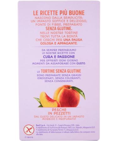  Italian Gourmet E.R. Bauli Tortina Pesca Senza Set of 6 boxes of gluten-free gluten-free breakfast 140 g + Italian gastronomic pulp 400 g - Buy Online on GoSupps.com