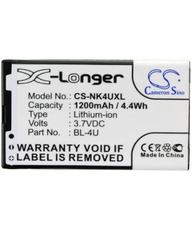 Replacement Battery BL-4U for Nokia 301 3120 500 515 5530 6600 8800 - International Shipping Available - Buy Online on GoSupps.com