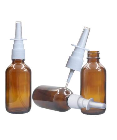 3 pieces 30 ml of refillable amber glass spray bottles for noses spray bottles containers for perfume essential oils colloidal silver salt