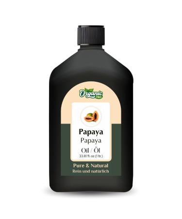 ORGANIC ZING Organic Zing Papaya Oil (Carica Papaya) - Pure and natural carrier oil for massage skin care and hair care - 1000 ml