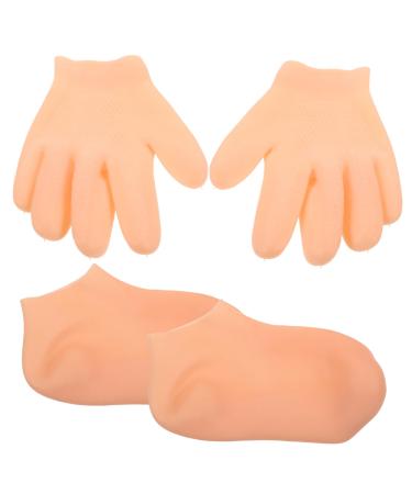 Healeved Moisturising Socks 1 Set Beauty Gloves Socks Waterproof Socks Moisturizing Gloves Womens Socks Women Moisturizing Socks Moisturizing Hand Gloves Lotion Sebs Whitening Women's