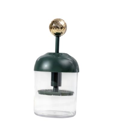 Foam Maker Facial Bubble Maker 7.5x18cm Press Type Brush Head Design Face Wash Foamer Facial Foaming Cup for Trips Shampoo green