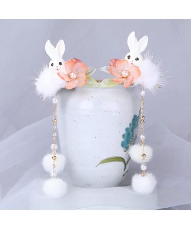 2023 Chinese New Year Plush Bunny Hair Clips - Cute Animal Hair Accessories for Women and Girls | Easter Gifts - Buy Online on GoSupps.com