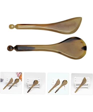 Lurrose 2-in-1 Tendon Beauty Rack & Skin Massage Device - Eye & Face Massage Tools - Yak Horn Scratching Board for Glowing Skin - Buy Online on GoSupps.com