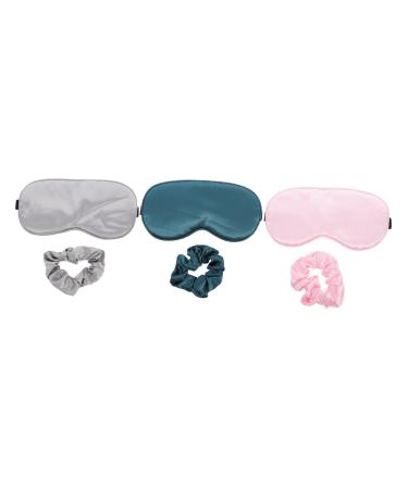 minkissy Eye Mask Hair Ring Sleeping Eye Mask Shading Blindfolds Travel Sleeping Masks Satin Hair Scrunchie Mens Hair Ties Night Blindfold Aid Cover Eyeshade Scarf Headband Eye Masks Silk
