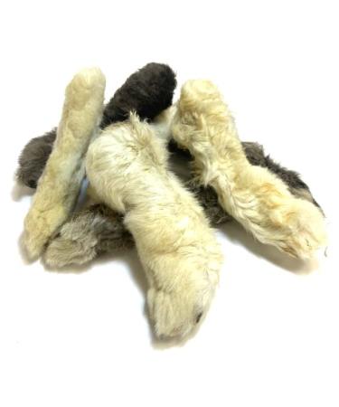 Rabbit Feet with Fur 200g Natural Dog Treats Chews Hypoallergenic Hair (Great Alternative to Ears) SLD Rabbit 200 g (Pack of 1)