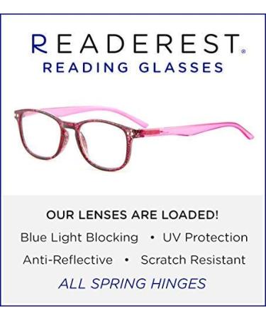 Readerest Blue Light Blocking Reading Glasses - Pink 1.75x Magnification Stylish Anti-Glare & UV Protection for Men & Women - Buy Online on GoSupps.com