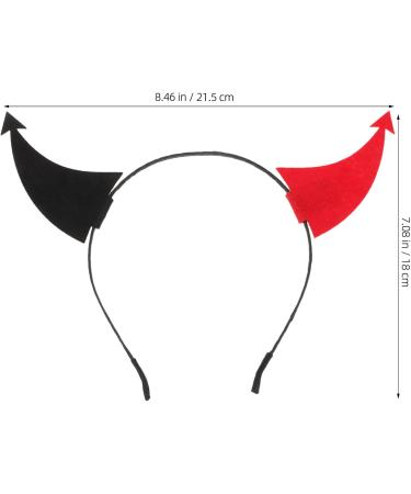 OATIPHO Devil Horns Headband Halloween Devil Hairband Animal Horns Hairband Ghost Hair Hoop Devil Costume for Fancy Dress Festival Cosplay Hairband Red Black - Buy Online on GoSupps.com