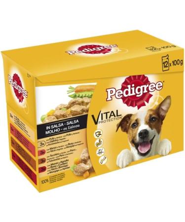 Pedigree Wet food for Perros mixed flavors in Salsa Multipack (4 Pack x 12 bags x 100g) - Buy Online on GoSupps.com